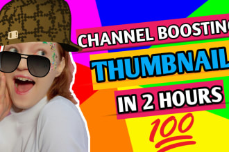 design attractive youtube thumbnail with accurate size