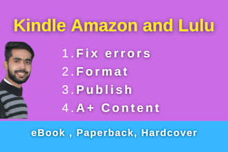 do amazon kdp book publishing, formatting, a plus content