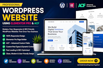 build a wordpress website with elementor pro and acf