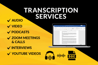 do high quality transcription of english audio and video
