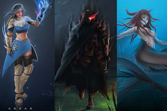 draw character design, concept art