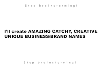 create unique business brand names names
