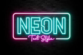 design 3 neon sign logo and custom neon signs design with 12 hours
