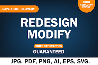 edit, modify, redesign, vectorize your logo professionally