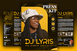 design artist epk, media kit, press kit, speaker kit