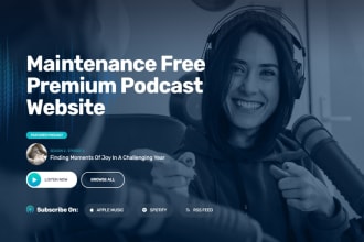 design a premium podcast website for your podcast show