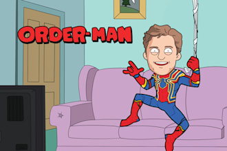 draw you like family guy cartoon style
