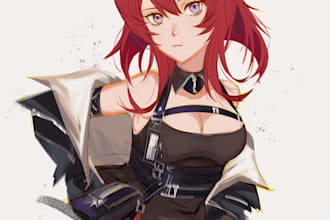 draw anime manga style fanart or illustration for  you