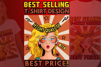 design custom copyright free t shirt design for merch by amazon and etsy