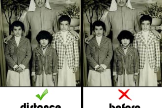 restore the old photo and adjust the image balance and clarity within 8 hours