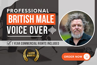 be your professional british male voice over