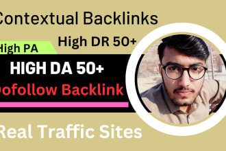 do SEO backlinks through high da guest post on real websites of high authority