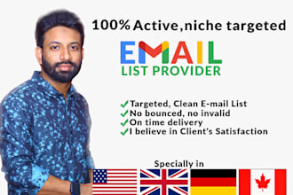 provide niche targeted active and fresh email list for your business