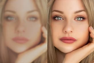 enhance image and fix blurry, upscale, unblur and  improve images quality