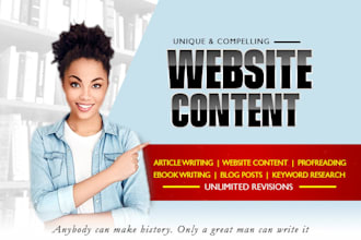 write high quality SEO articles, blog posts and site content