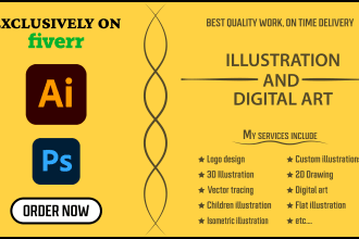 do illustrations and high quality digital art