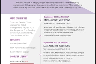 let me help you create a resume for your job search
