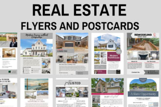create an eye catching real estate flyer or postcard