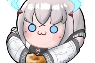 draw simple chibi cartoon or anime of your choice