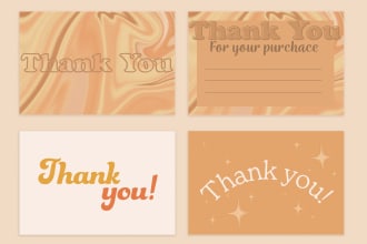 design minimal thank you cards