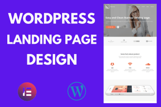 create responsive wordpress landing page  by elementor