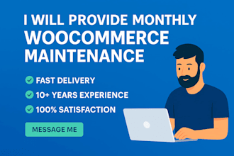 provide monthly woocommerce maintenance