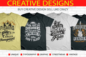 make vintage retro custom typography logo or t shirt design
