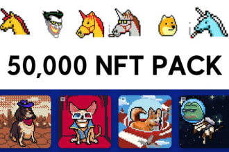 design pixel art style nft art 10k or even 100k collection
