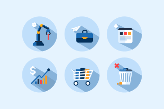 design custom flat vector icon set for website and app