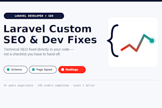 create, optimize and rank laravel website SEO
