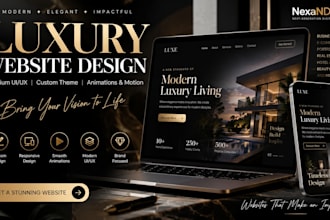 design a luxury premium website with modern UI and animations