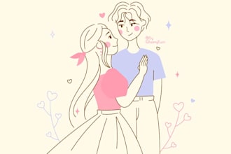 create aesthetic line art for you