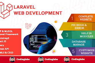 design and develop laravel web app and website for you