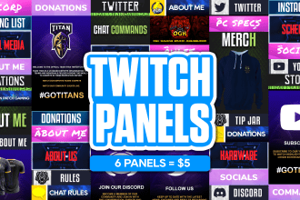 create custom twitch panels