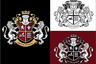 design luxury modern heraldic,  family crest coat of arms logo