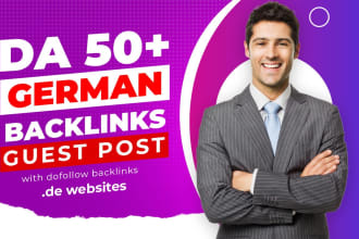provide SEO dofollow german guest post backlinks high da link building