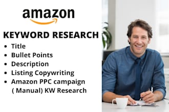 do amazon keywords research for listing and amazon PPC campaign, sponsored ads
