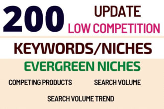 low competition KDP keywords, niches research for you