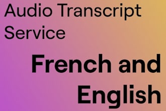 audio transcript french anglais