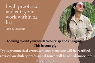 proofread and edit your work in 24 hrs