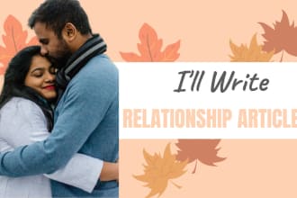 write your relationship, dating, or wedding blog articles