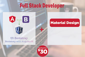 angular material design and laravel website developer