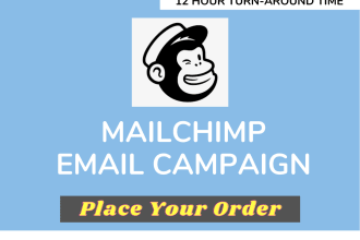 do mailchimp email campaign, mailchimp template design for you