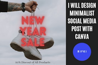design minimalist social media post with canva