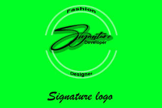 design unique and luxury handwritten wordmark signature logo