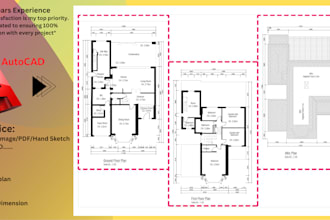 convert your pdf, image or sketch drawing to auto cad