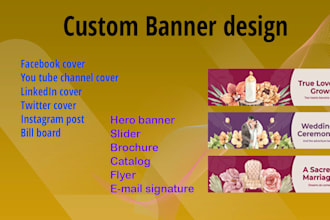 create unique and professional custom banner for websites