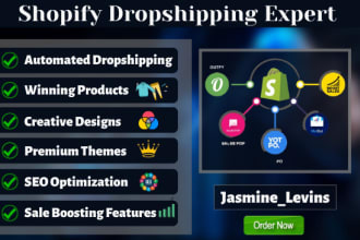 build shopify dropshipping store ecommerce website and shopify website