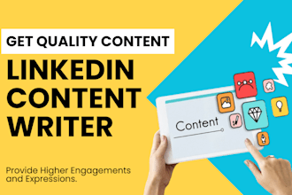 be your professional linkedin content writer and content manager