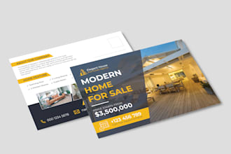 design real estate postcard or eddm postcard design